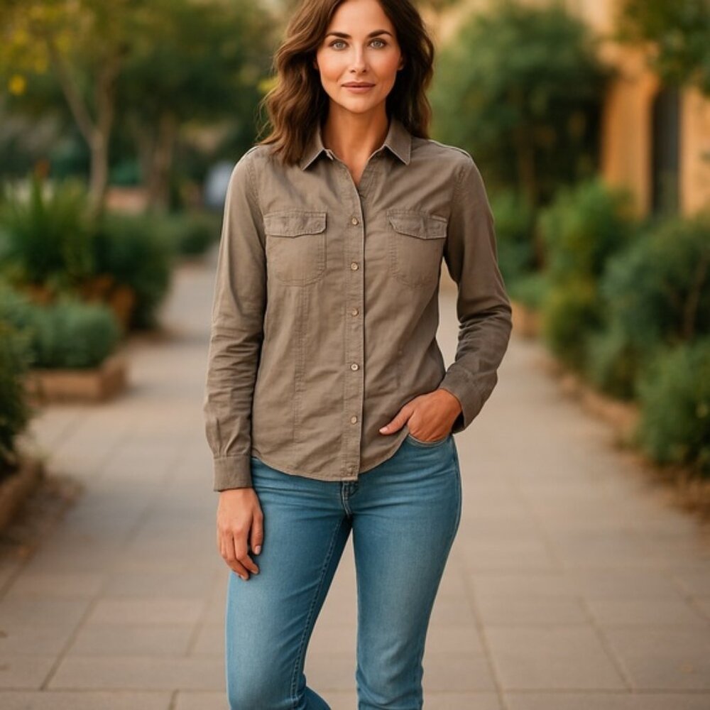 Mountain Warehouse Extreme Women’s Brown Button Up Shirt Size US 4